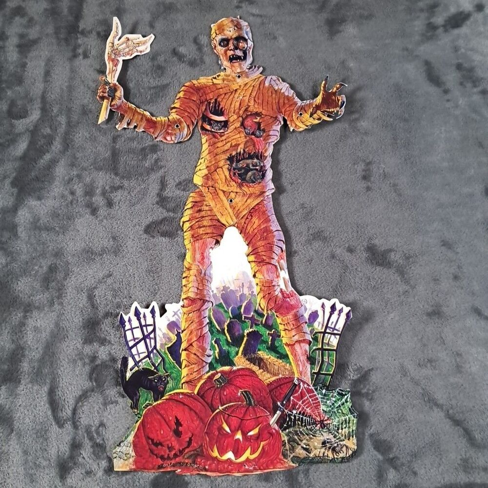 Amscan Ron Lewis Halloween Decoration Mummy JOL Die Cut Jointed Vtg Articulated